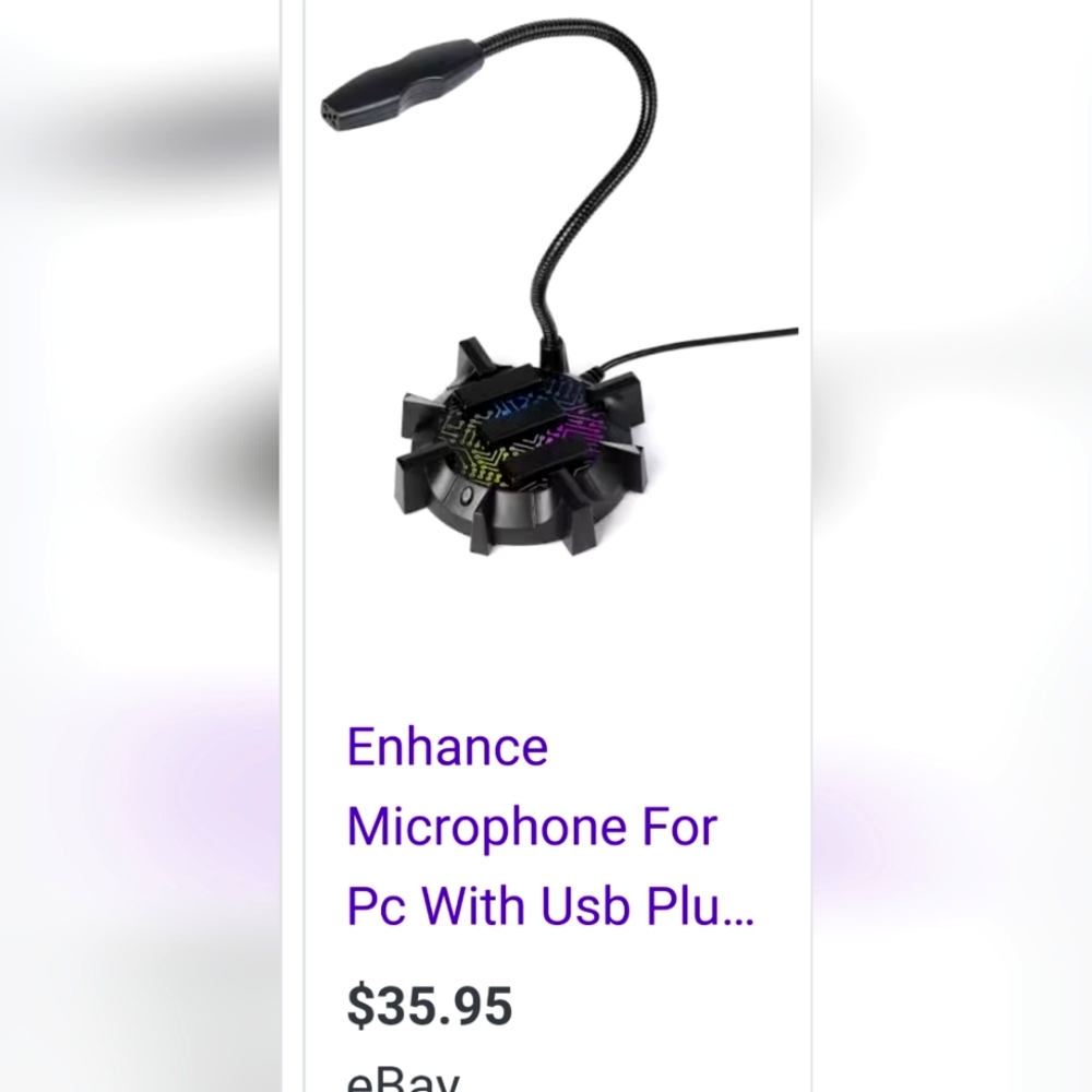Pro Gaming Microphone empowers users to chat, stream,record NEW SEALED BOX